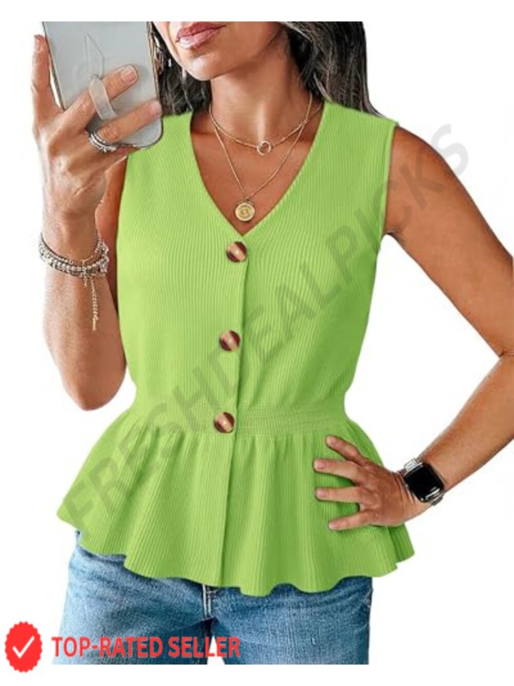 Womens Sleeveless Sweater Vest Button Down V Neck Knit Tank Top Slim Casual